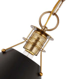 Outpost 1-Light Large Pendant Matte Black with Burnished Brass - BulbAmerica