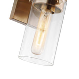 Intersection 1-Light Vanity Burnished Brass with Clear Glass_1