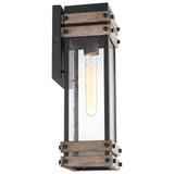 Homestead Medium Wall Lantern Matte Black with Clear Seeded Glass_1