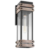 Homestead Medium Wall Lantern Matte Black with Clear Seeded Glass
