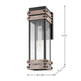 Homestead Medium Wall Lantern Matte Black with Clear Seeded Glass_4