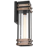 Homestead Large Wall Lantern Matte Black with Clear Seeded Glass_1