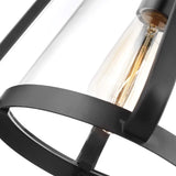 Everett 1-Light 10-in Pendant Matte Black with Clear Glass_3