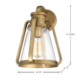 Everett 1-Light Large Wall Sconce Natural Brass with Clear Glass_4