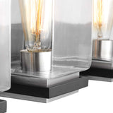 Crossroads 3-Light Vanity Matte Black with Clear Glass_2