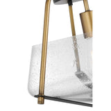 Starlight 60w 1-Light Semi Flush Mount Clear Seeded Glass E26 Base Black Finish_1