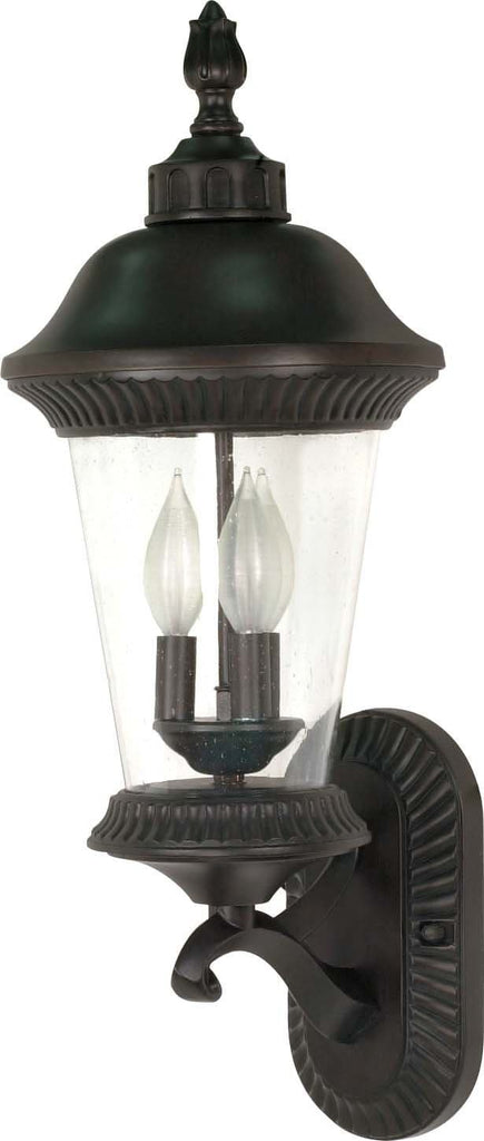 Nuvo Clarion - 3 Light - 24 inch - Wall Lantern - Arm Up w/ Clear Seed Glass