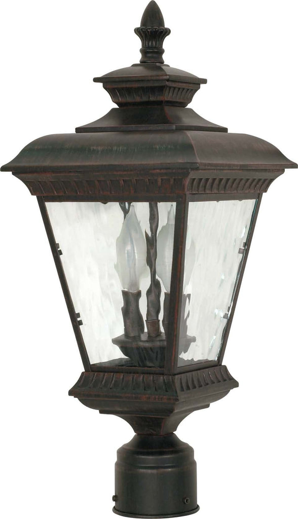 Nuvo Charter - 2 Light - 20 inch - Post Lantern - w/ Clear Water Glass