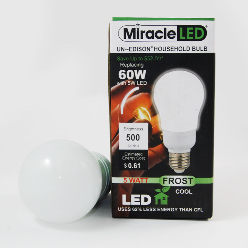 edison grow light bulb Miracle LED 60w (5000K) LED Light Bulb, White