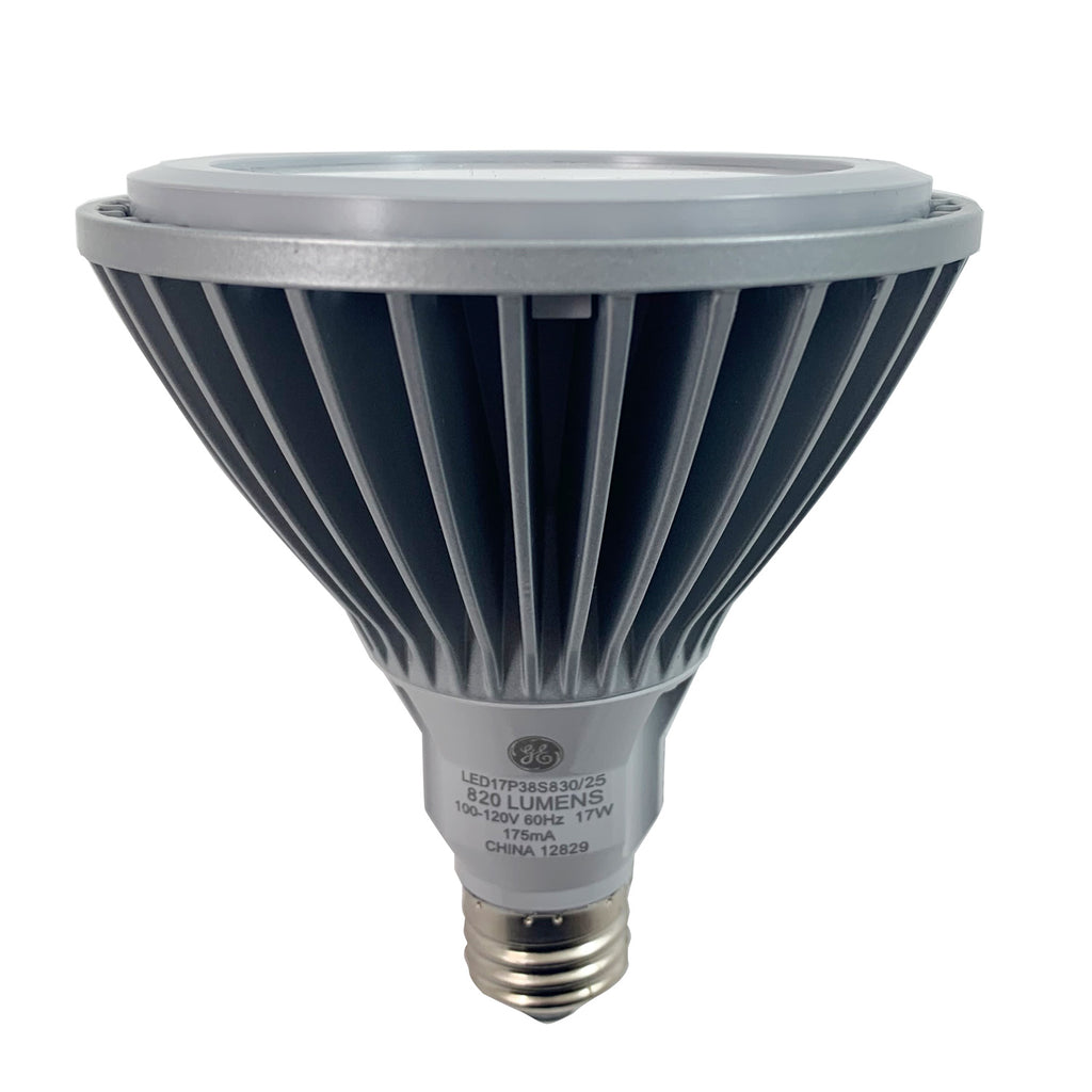 GE 61930 17W LED PAR38 3000k E26 120V Spot SP15 Energy Smart Silver Light Bulb