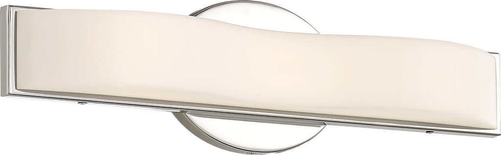 Nuvo Surf 16" LED Vanity w/ White Acrylic Diffuser in Polished Nickel Finish