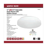 Nuvo 11-in LED Fixture Acrylic Flush Mounted CCT Selectable w/ Microwave Sensor_5