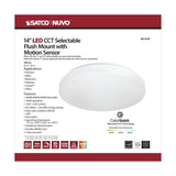 Nuvo 14-in LED Fixture Acrylic Flush Mounted CCT Selectable w/ Microwave Sensor_5