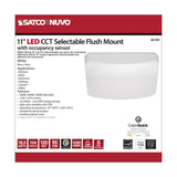 16.5w 11-in CCT Selectable Square Acrylic with Sensor LED Flush Mount Fixture_5