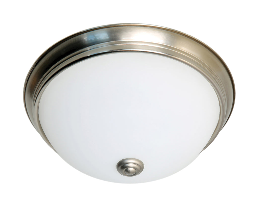 Nuvo 23.5w Close-To-Ceiling Flush 120v Brushed Nickel & Frosted Glass 3000k