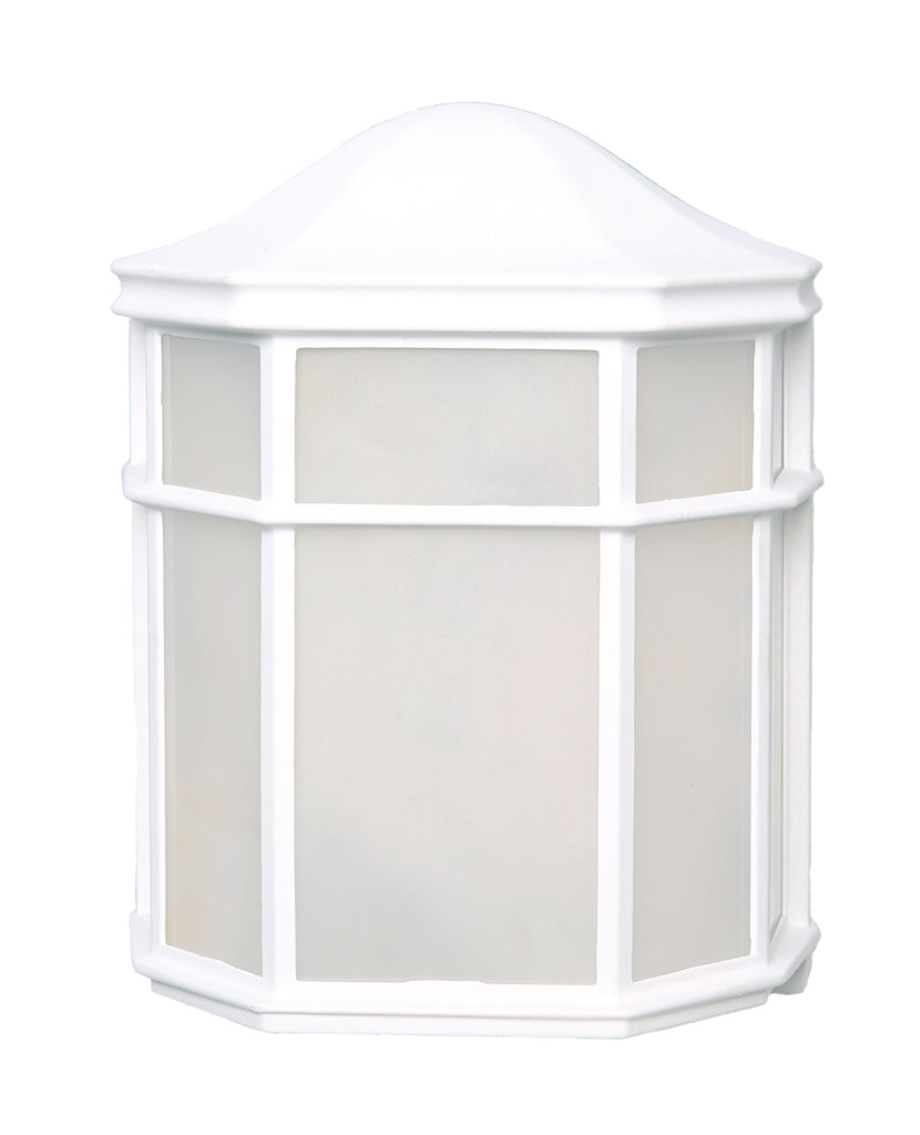 Nuvo 13.5w Outdoor Flush 120v White & Frosted Glass Shade 3000k