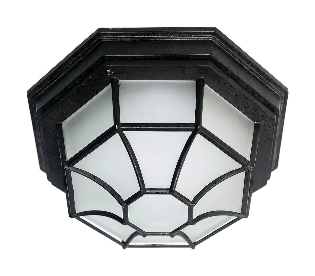 Nuvo 18.5w LED Spider Cage Fixture w/ Frosted Glass in Black Finish