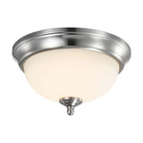 19w 11-in LED Flush Mount Fixture 3000K Dimmable Brushed Nickel Frosted Glass_1