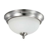19w 11-in LED Flush Mount Fixture 3000K Dimmable Brushed Nickel Frosted Glass_2