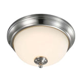 19w 11-in LED Flush Mount Fixture 3000K Dimmable Brushed Nickel Frosted Glass_3