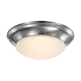 19w 11-in LED Twist & Lock Flush Mount Fixture Brushed Nickel Frosted Glass_1
