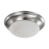 19w 11-in LED Twist & Lock Flush Mount Fixture Brushed Nickel Frosted Glass_2
