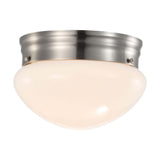 12w 7-in LED Flush Mount Fixture 3000K Dimmable Brushed Nickel Frosted Glass_2