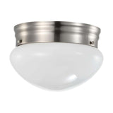 12w 7-in LED Flush Mount Fixture 3000K Dimmable Brushed Nickel Frosted Glass_3