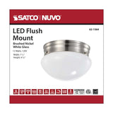 12w 7-in LED Flush Mount Fixture 3000K Dimmable Brushed Nickel Frosted Glass_4