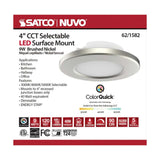 4-in LED Surface Mount Fixture CCT Selectable 3K/4K/5K Brushed Nickel_5