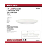 10-in LED Disk-Light 3000K 6 Unit Contractor Pack White Finish_1