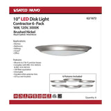 10-in LED Disk-Light 3000K 6 Unit Contractor Pack Brushed Nickel Finish_1