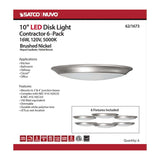 10-in LED Disk-Light 5000K 6 Unit Contractor Pack Brushed Nickel Finish_1