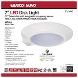 7 in. LED Disk-Light CCT Selectable 3K/4K/5K With Occupancy Sensor White Finish_3