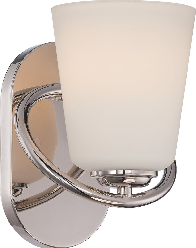 Dylan 1-Light Wall Mounted Vanity & Wall Light Fixture in Polished Nickel