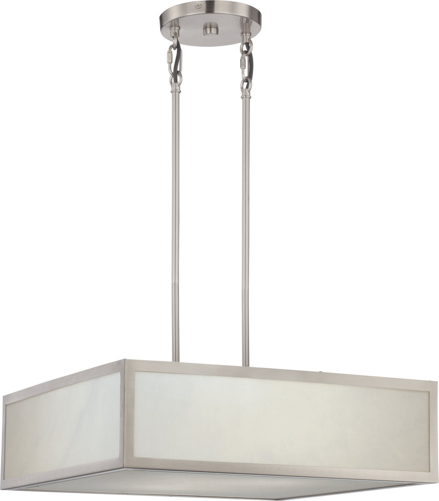 Crate 2-Light Pendants Mounted Pendant Light Fixture in Brushed Nickel Finish