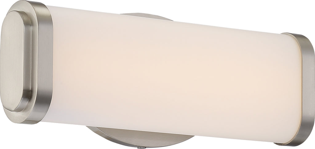Nuvo Pace 1-Light 12" Single Wall Sconce Vanity & Wall Fixture In Brushed Nickel