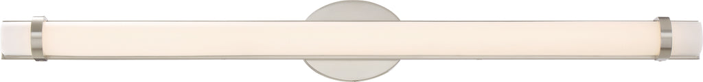 Nuvo Slice 1-Light 36" LED Double Wall Vanity Sconce in Polished Nickel Finish