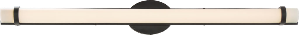 Nuvo Slice 1-Light 36" LED Double Wall Vanity Sconce in Aged Bronze Finish
