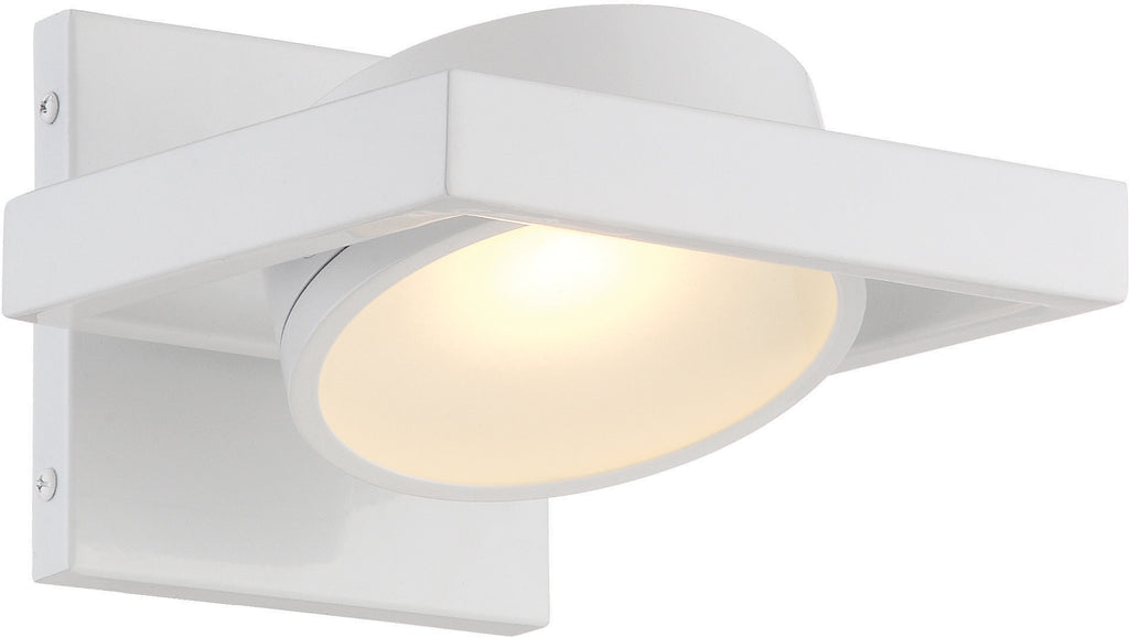 Hawk 1-Light Wall Sconce Vanity & Wall Light Fixture in White Finish3000K