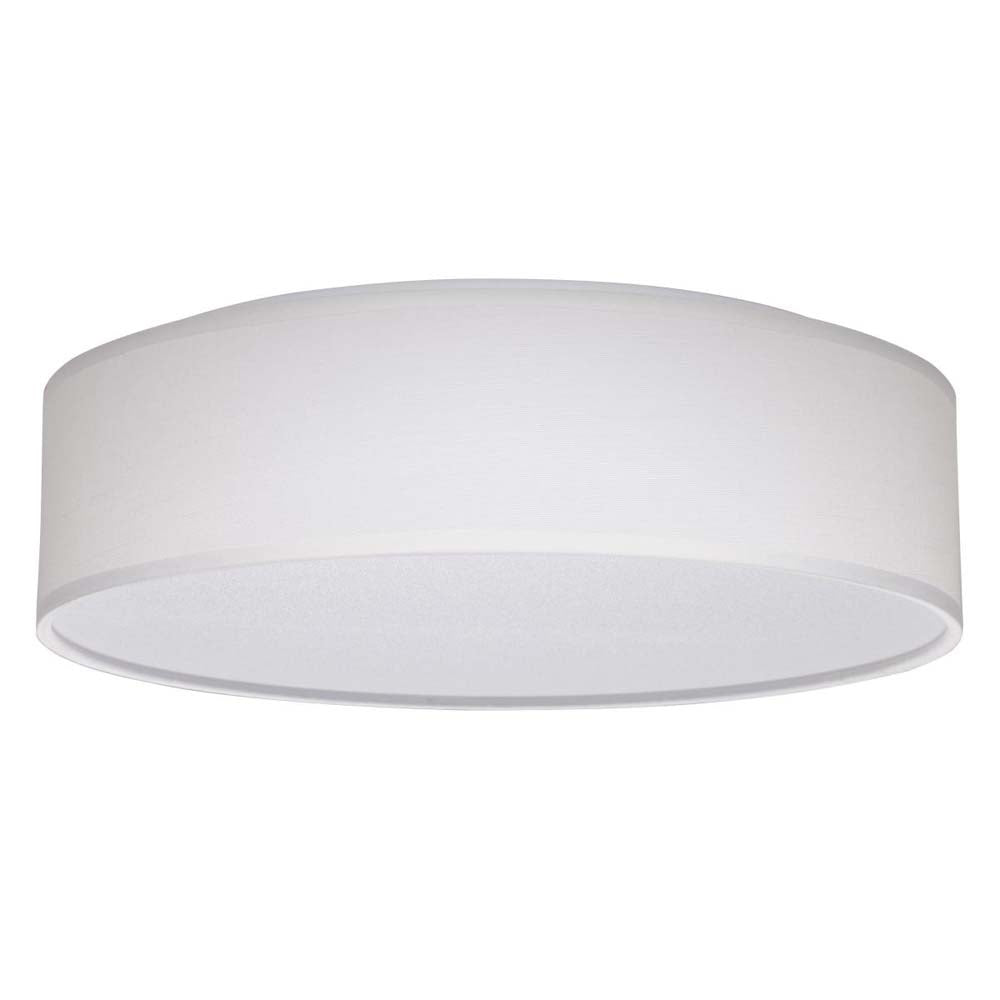 20w 15-in Tunable White Fabric Drum LED Decor Flush Mount Acrylic Diffuser