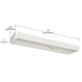 Nuvo 9w 14-in LED White Linkable Under Cabinet Task Light CCT Selectable 120v_4