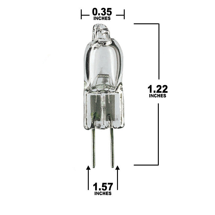Platinum 20W 12V G4 Bi-Pin Base Clear Halogen Bulb – BulbAmerica