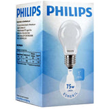 Philips 75w 120v 1080Lm A19 Frosted Incandescent Light Bulb - BulbAmerica