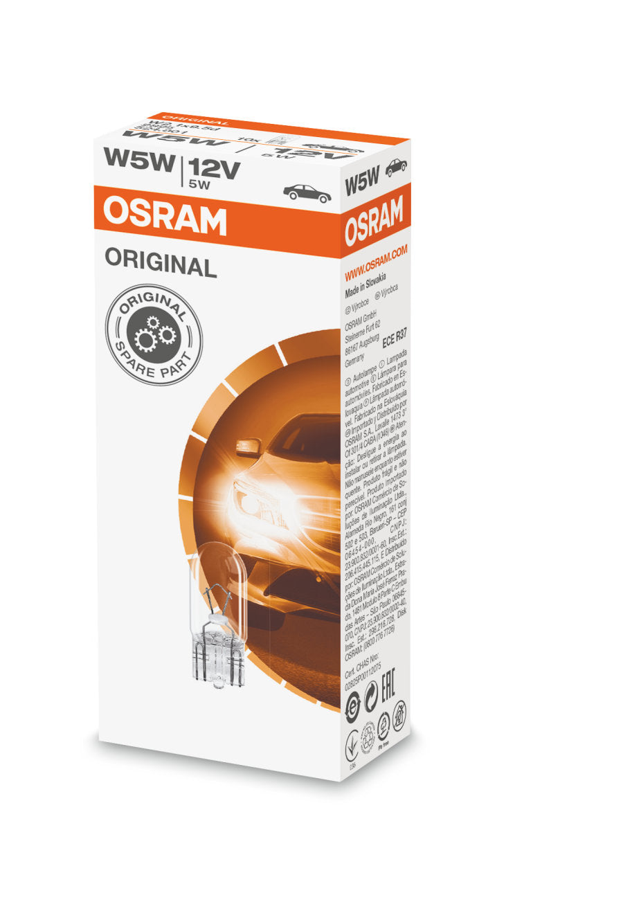 10PK - Osram 2825 W5W 12V ORIGINAL High-Performance Automotive Bulb –  BulbAmerica