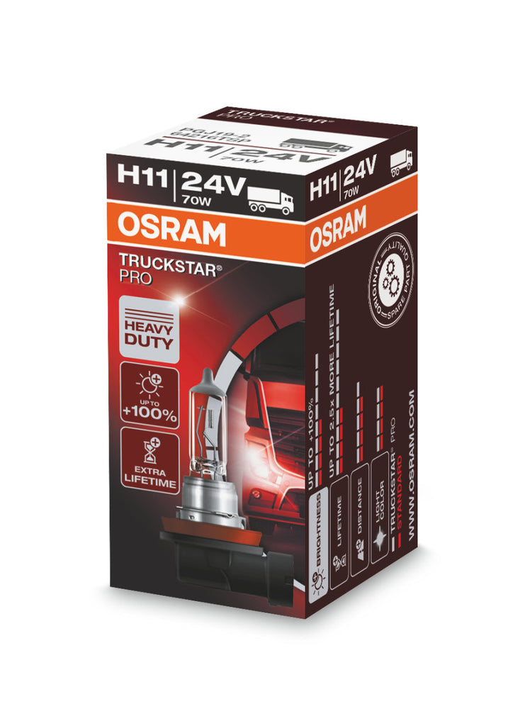 OSRAM H11 24V 70W 64216TSP TruckStar PRO High Performance Automotive B –  BulbAmerica