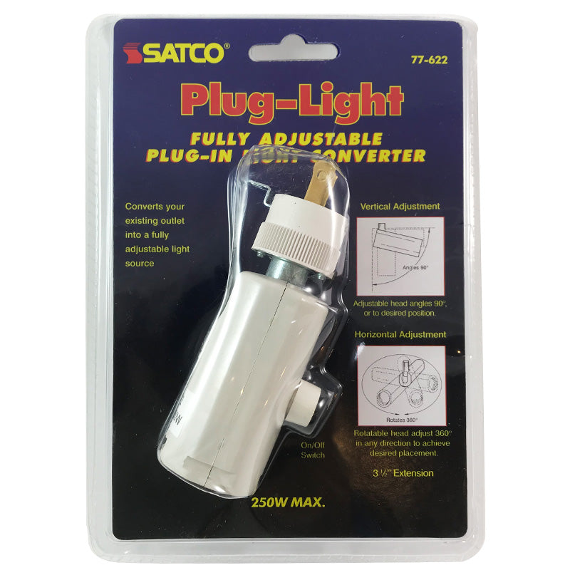 SATCO One Light Plug-A-Light - Outlet to Medium Socket Adapter