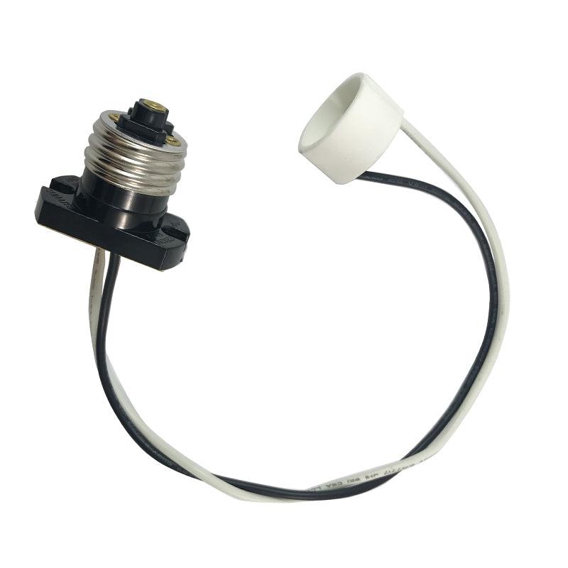 Flange Adapter from GU10 twist lock base to E26 Medium Screw Socket