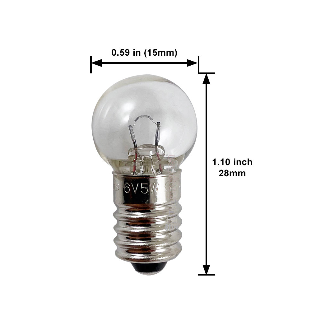 E10 Base USHIO SM-8G101 5W 6V E10 Base Incandescent Scientific Medical Bulb ...