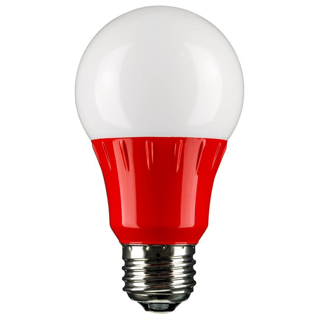 BulbAmerica Red Frosted A19 LED 3W Medium (E26) Base Light Bulb